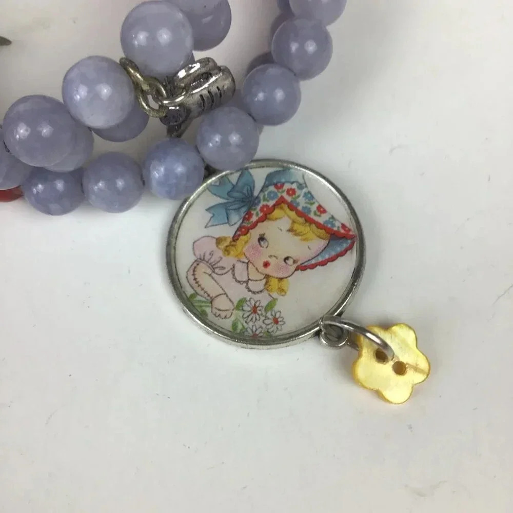 Dopamine Charm Bracelets Wrap Beaded Kawaii Pop Art Lolita Retro Kandy Jewelry - Picture 8 of 10